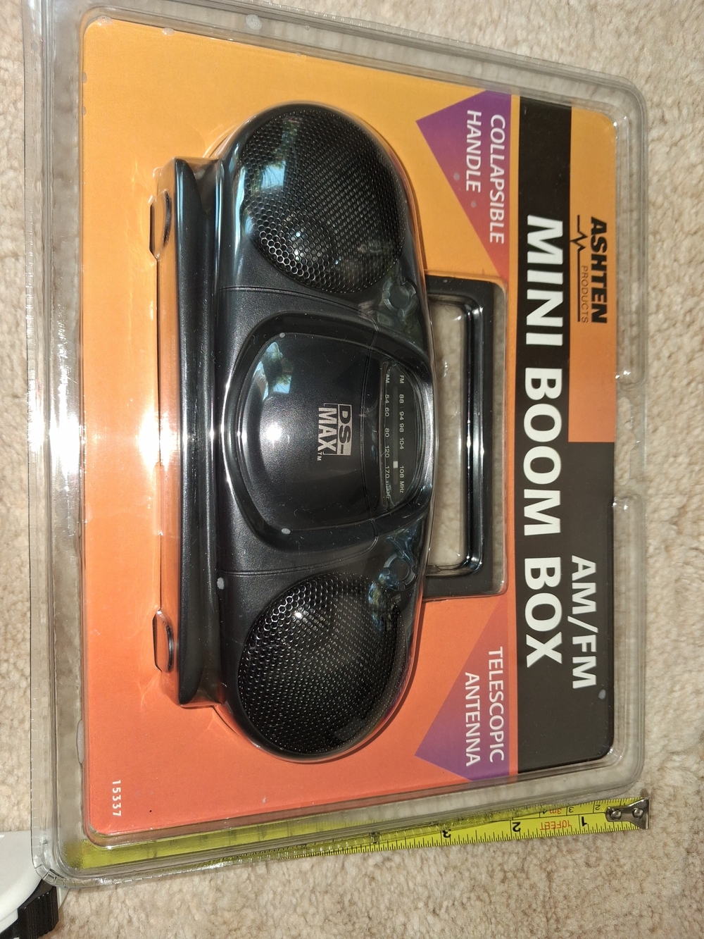 Ashten Mini Boom Box AM/FM Radio - Black